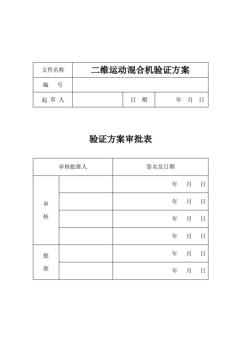 新版GMP混合机验证方案