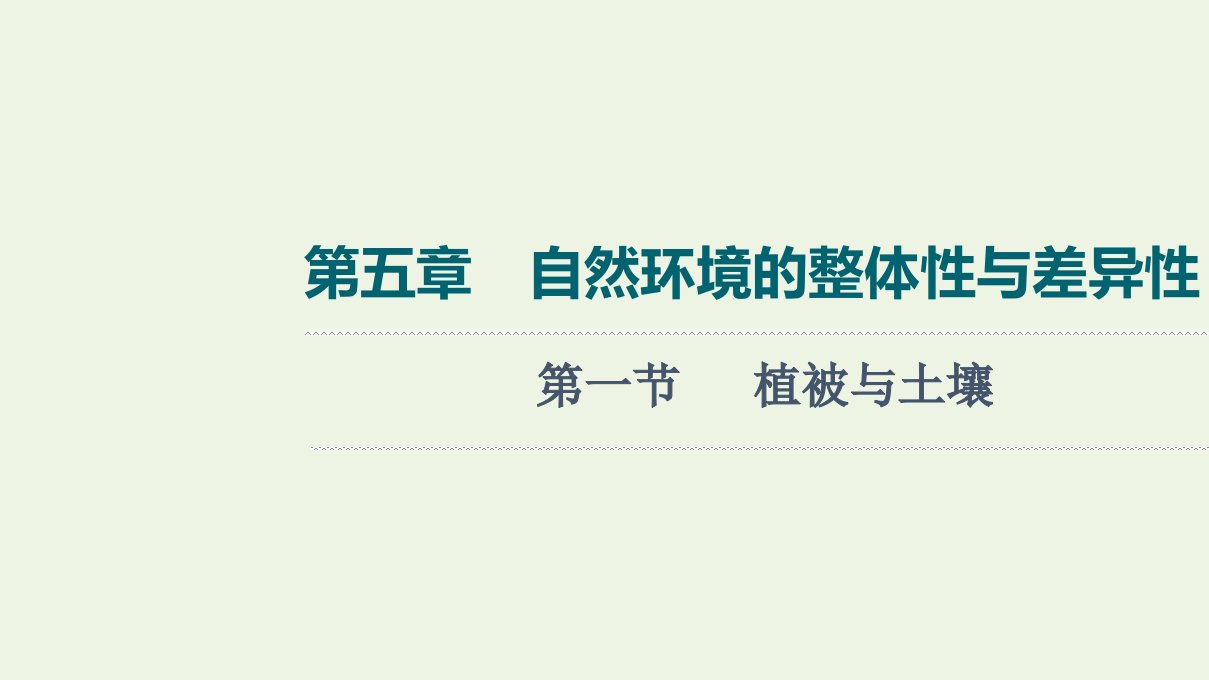 2022版新教材高考地理一轮复习第5章自然环境的整体性与差异性第1节植被与土壤课件新人教版