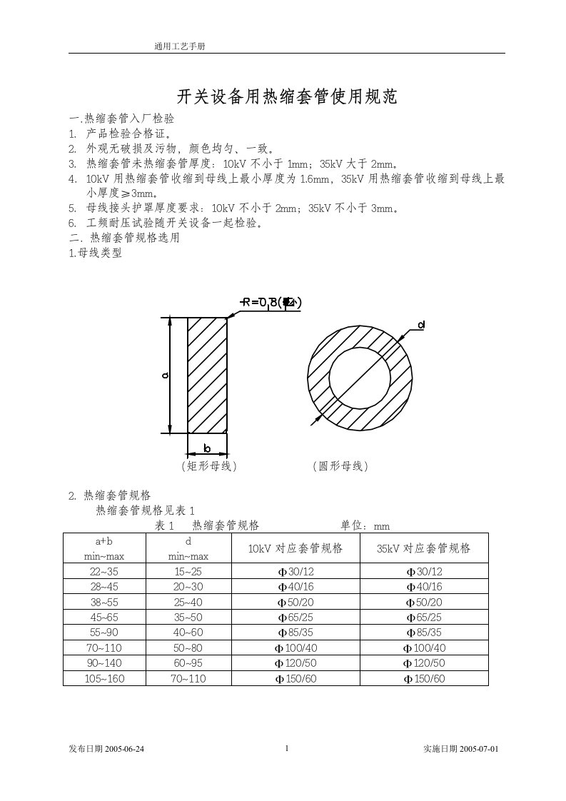 热缩套管使用规范