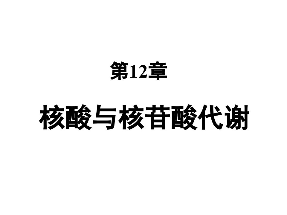 第12章核苷酸代谢