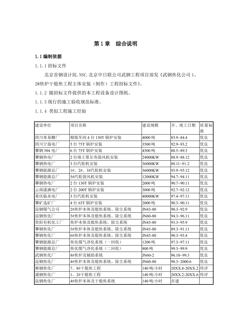 建筑工程管理-武钢1、2干熄焦本体制作安装标段施工组织设计汇总