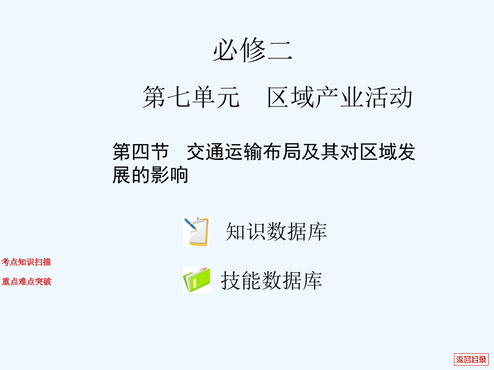 湘教高中地理复习系列课件：7.4_交通运输布局及其对区域发展的影响