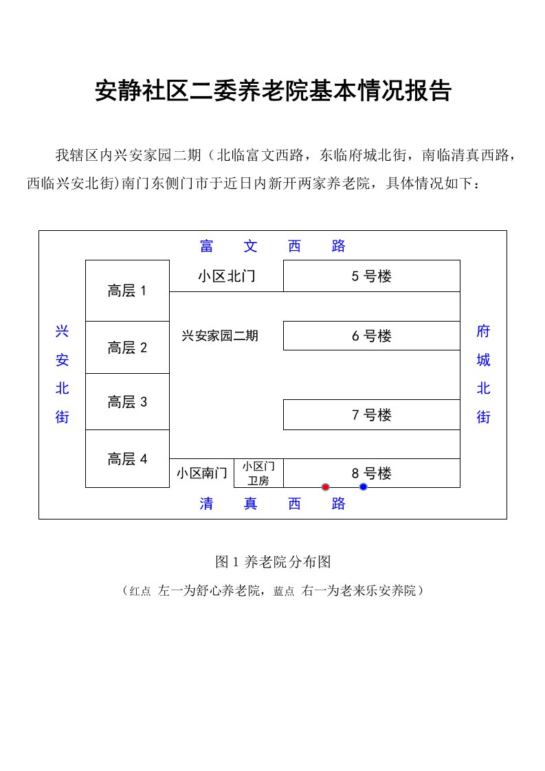 社区养老院基本情况报告