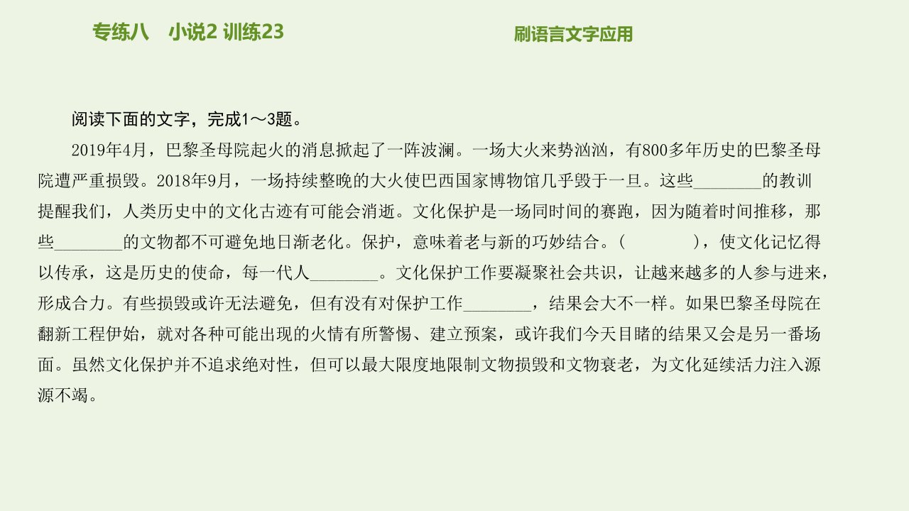 新教材高中语文专练八小说2训练23课件