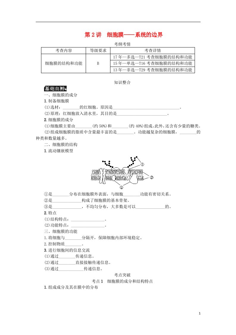 高考生物一轮总复习