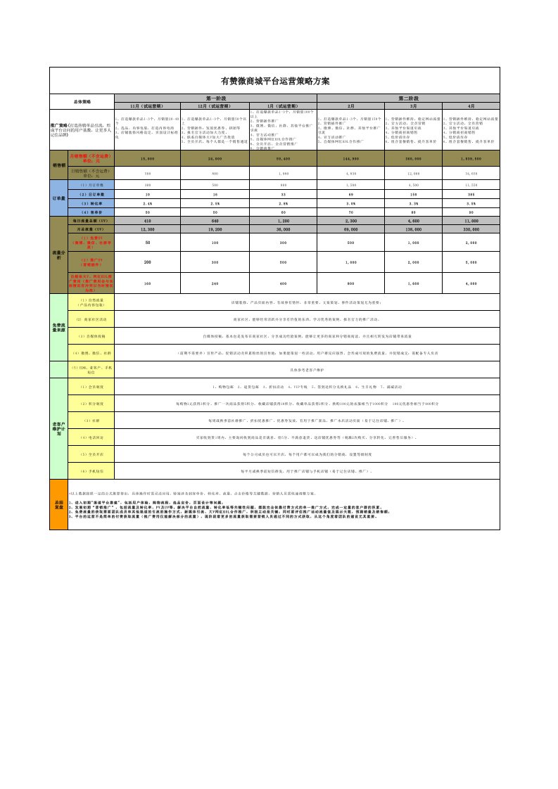 有赞微商城平台运营策略方案