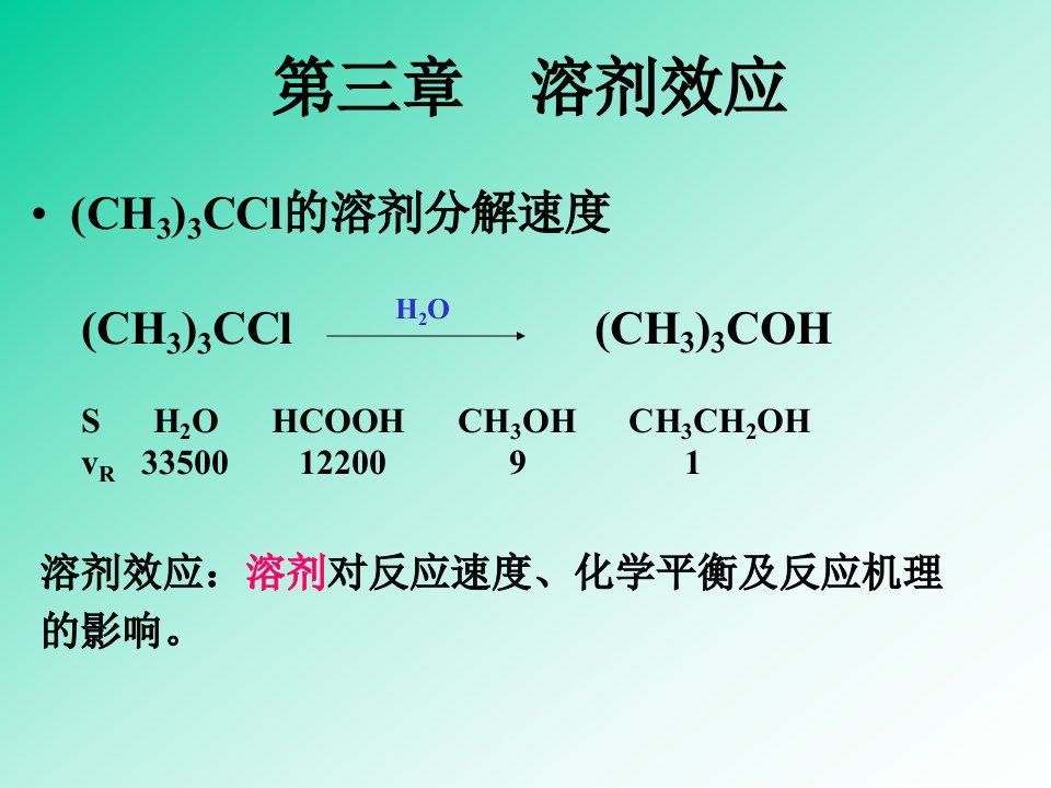 第三章溶剂效应