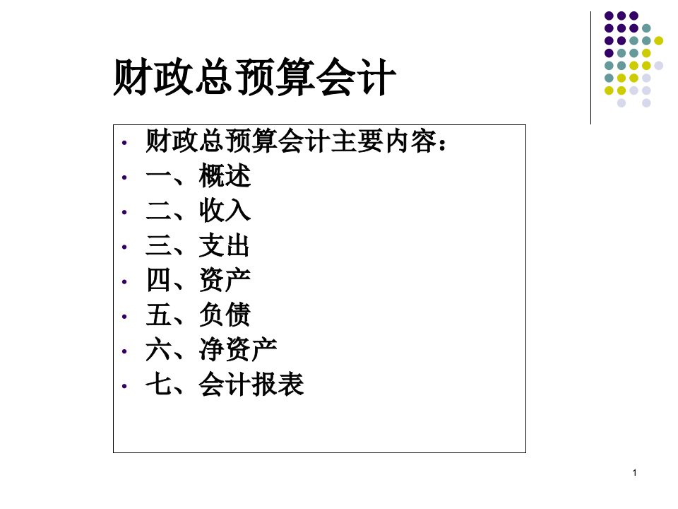 财政总预算会计ppt课件