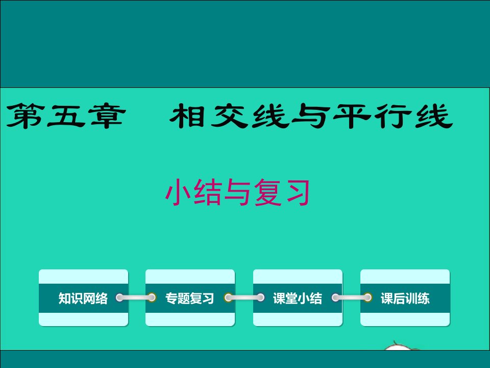 2019春七年级数学下册第五章相交线与平行线小结与复习教学课件（新版）新人教版