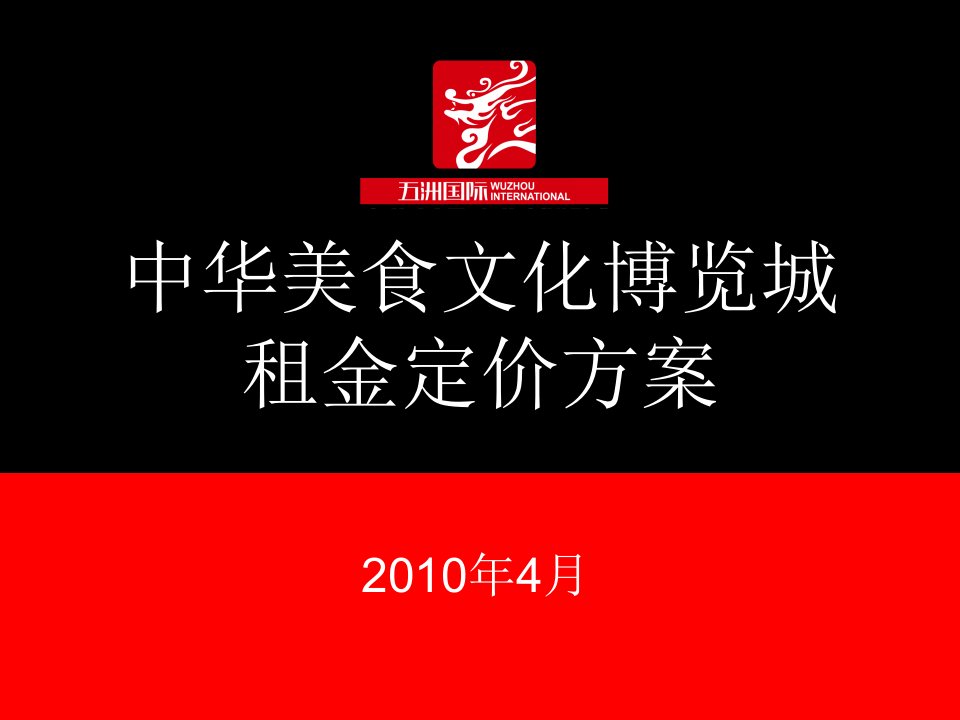 [精选]中华美食文化博览城租金定价方案培训课件