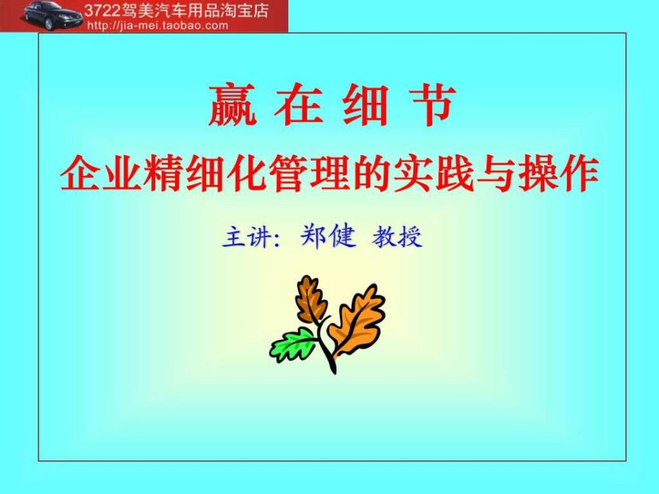 赢在细节企业精细化管理的实践与操作