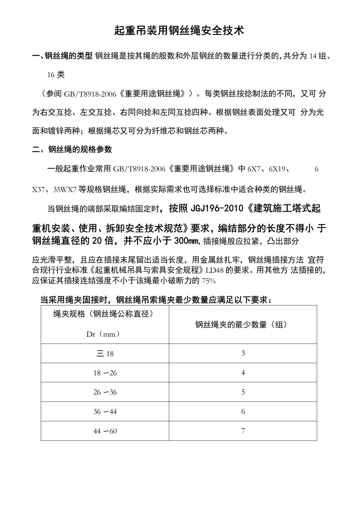 起重吊装钢丝绳安全技术