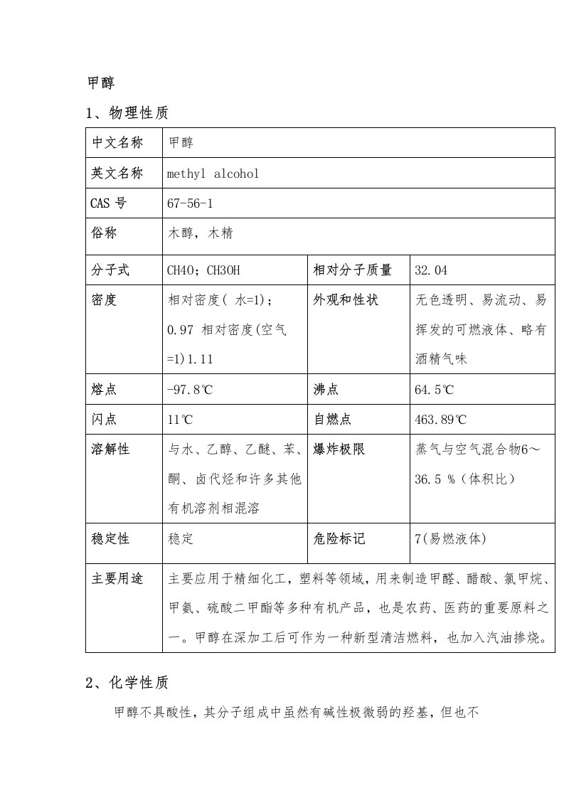 乙烯物理化学性质归纳