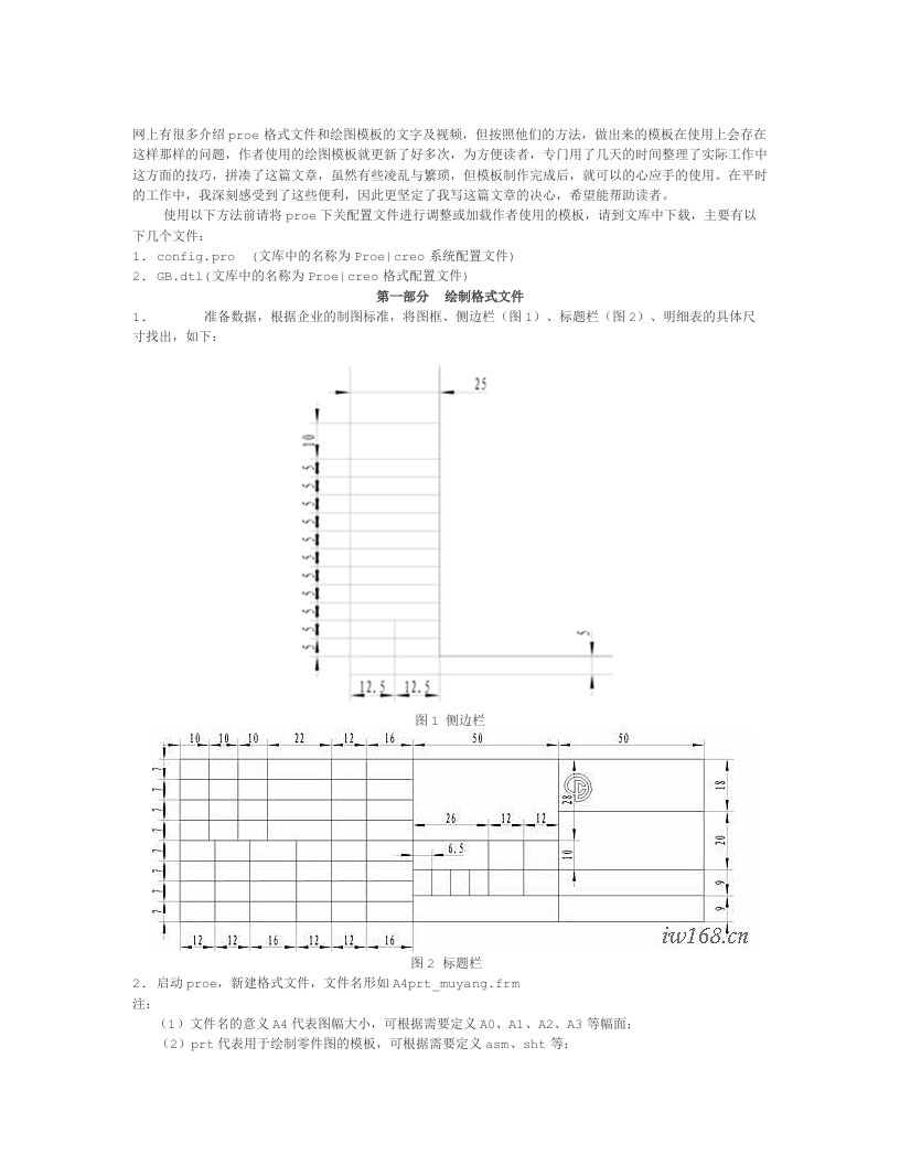 creo完整建造工程图模板