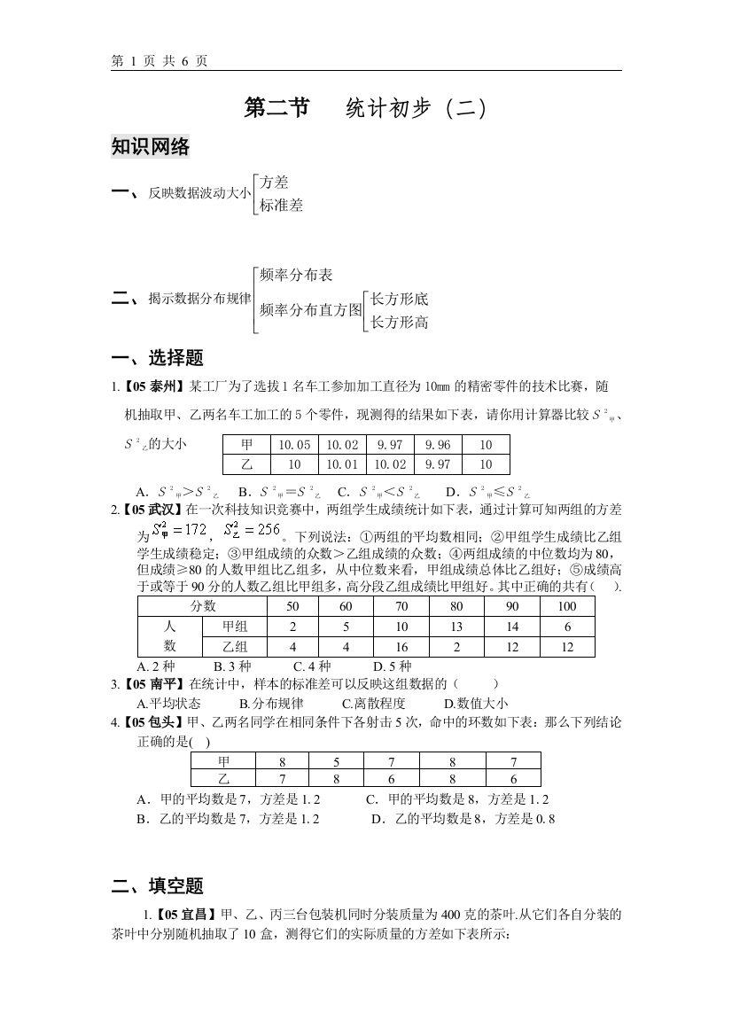 【小学中学教育精选】华师大版第28章数据与决策试题汇编无点下载WORD