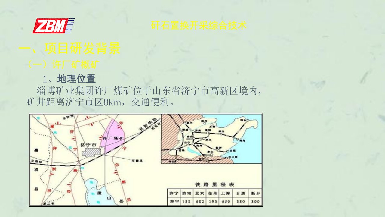 淄矿集团许厂煤矿置换开采课件