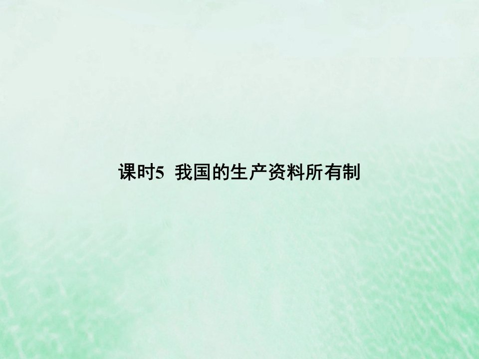 2022高考政治基础知识综合复习专题三生产资料所有制与经济体制课时5我国的生产资料所有制课件