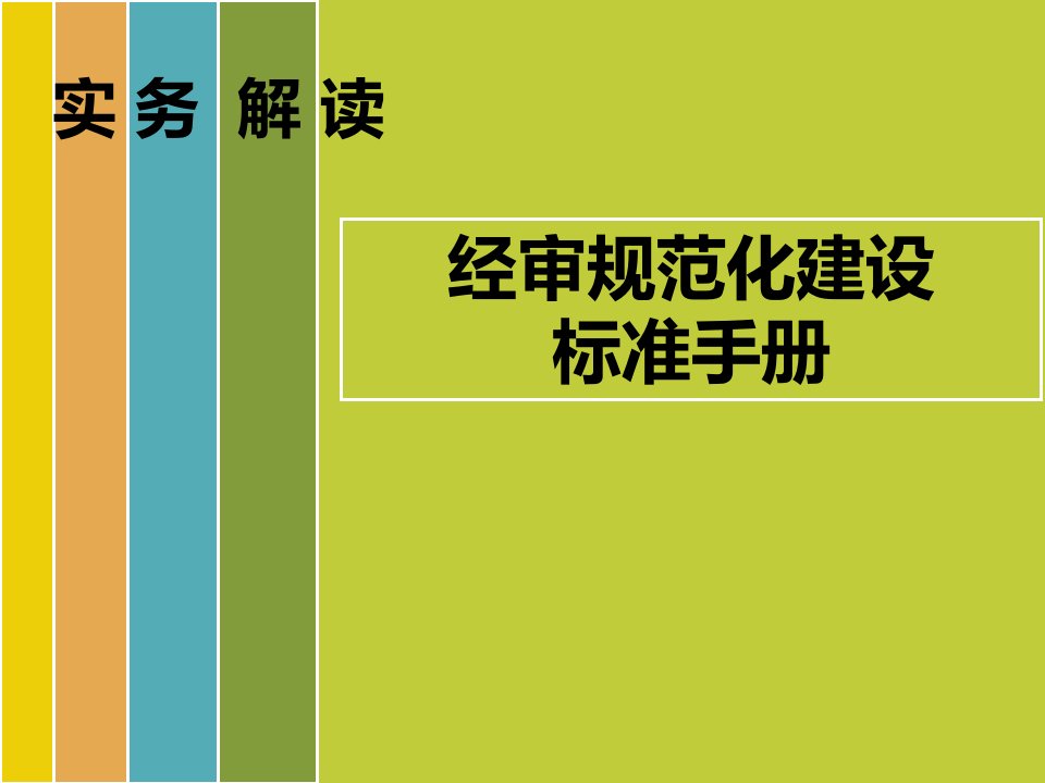 经审规范化建设标准手册