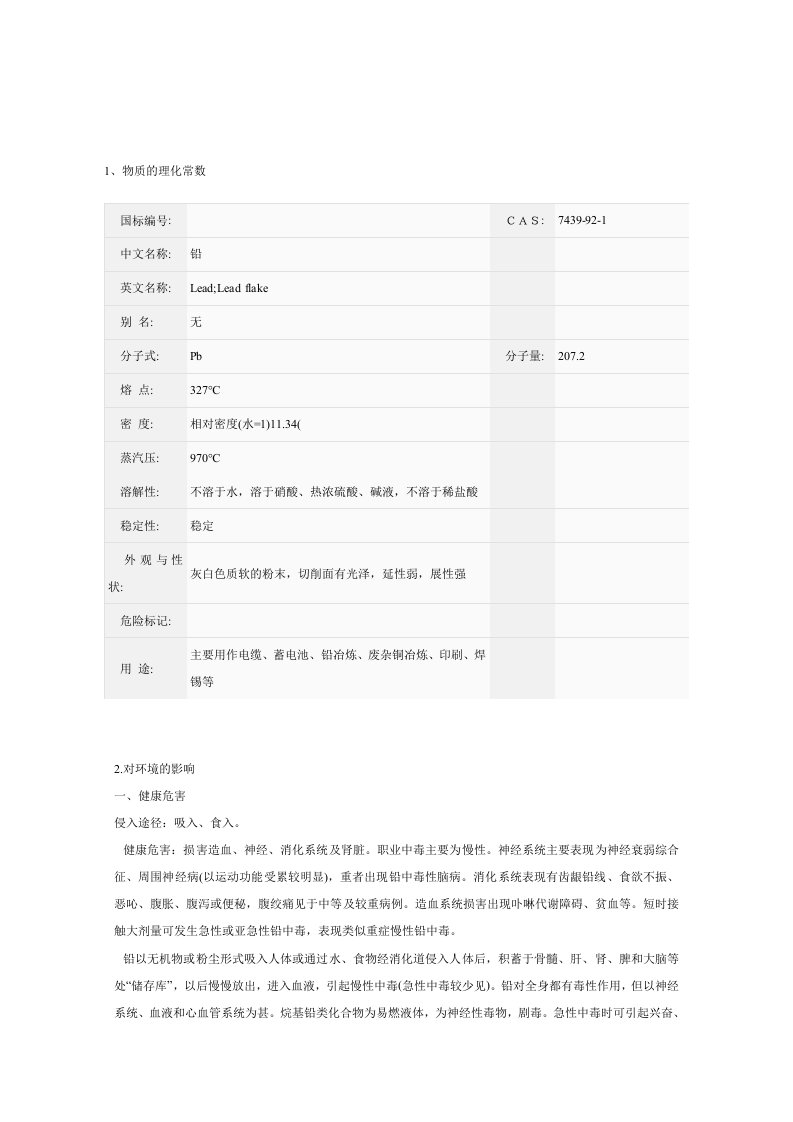 【管理精品】ROHS限制重金属MSDS(1)