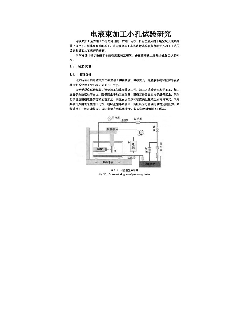 电液束加工小孔试验研究