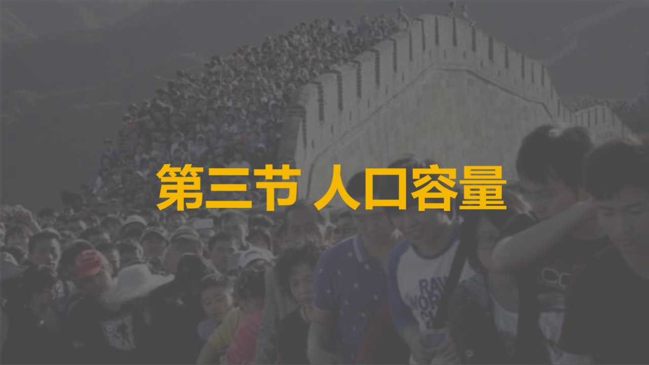 人口容量2020-2021学年高一地理同步ppt课件