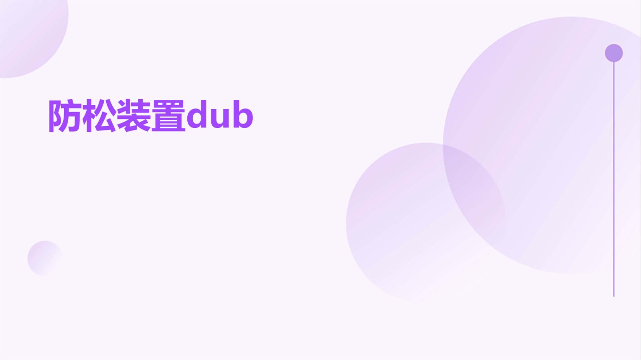 《防松装置DUB》课件