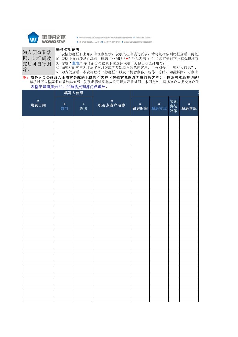 年度报告-周报表商务人员第二版本1