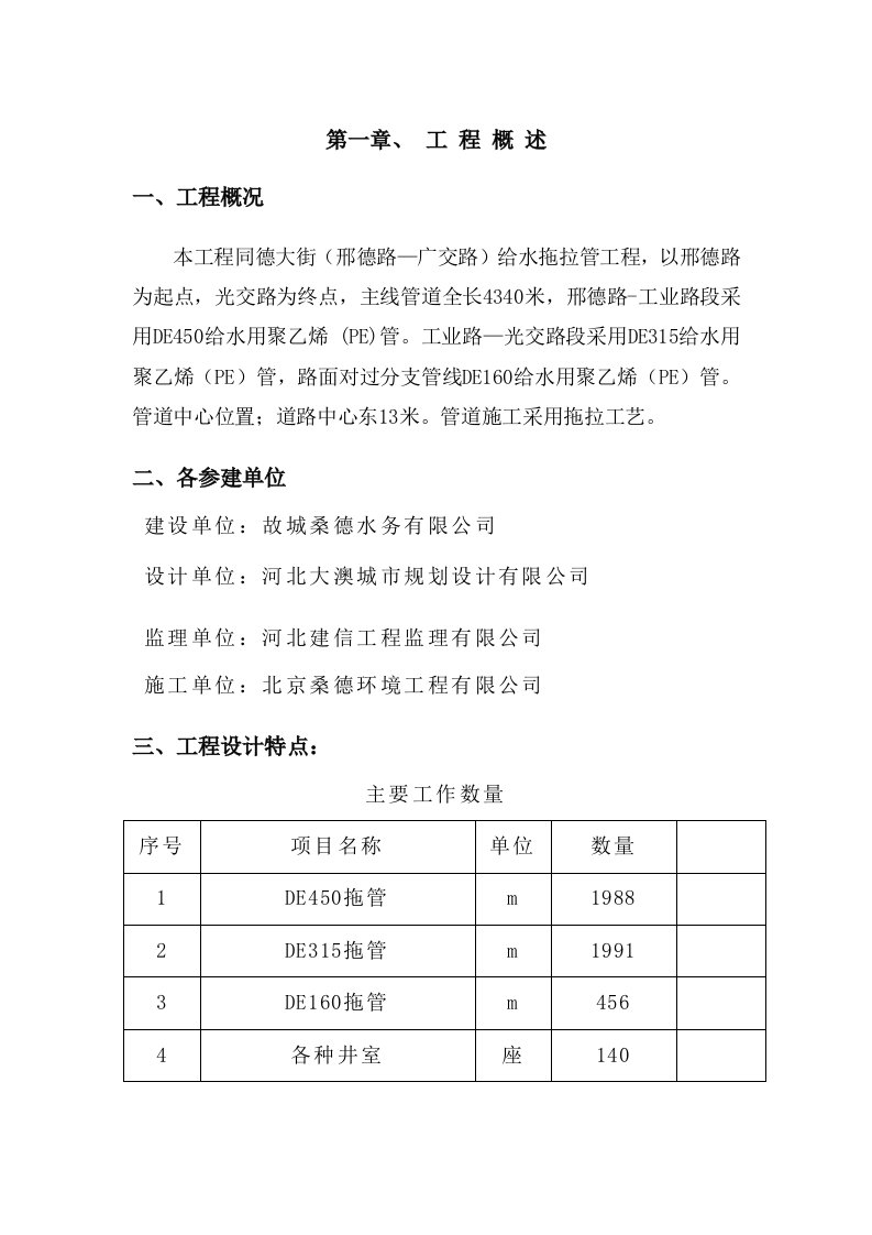 建筑工程管理-同德大街拖拉管施工组织设计