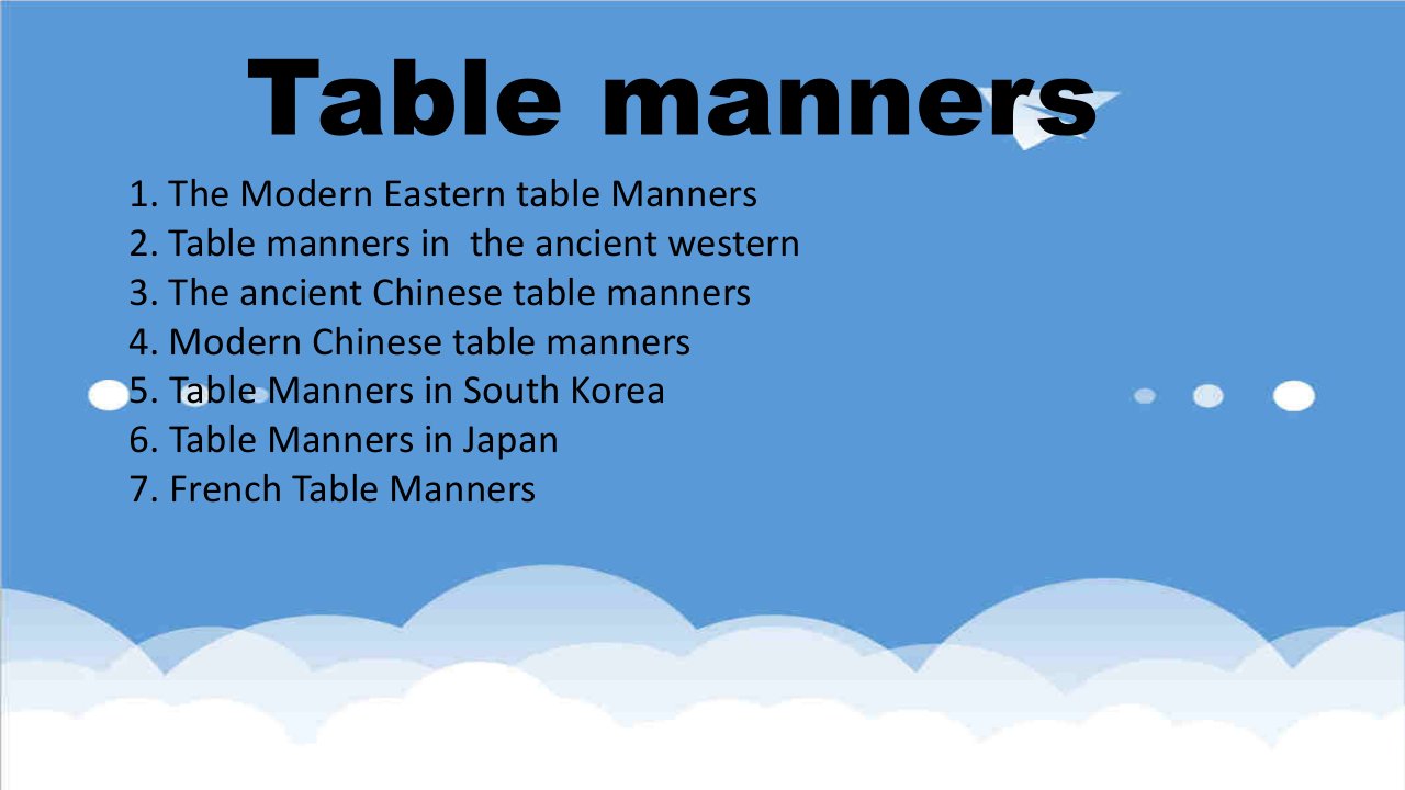 商务礼仪-tableManners西方礼仪餐桌礼仪