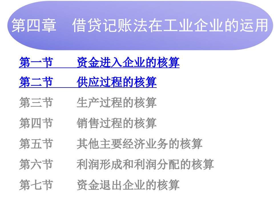 第四章借贷记账法在工业企业的运用资料