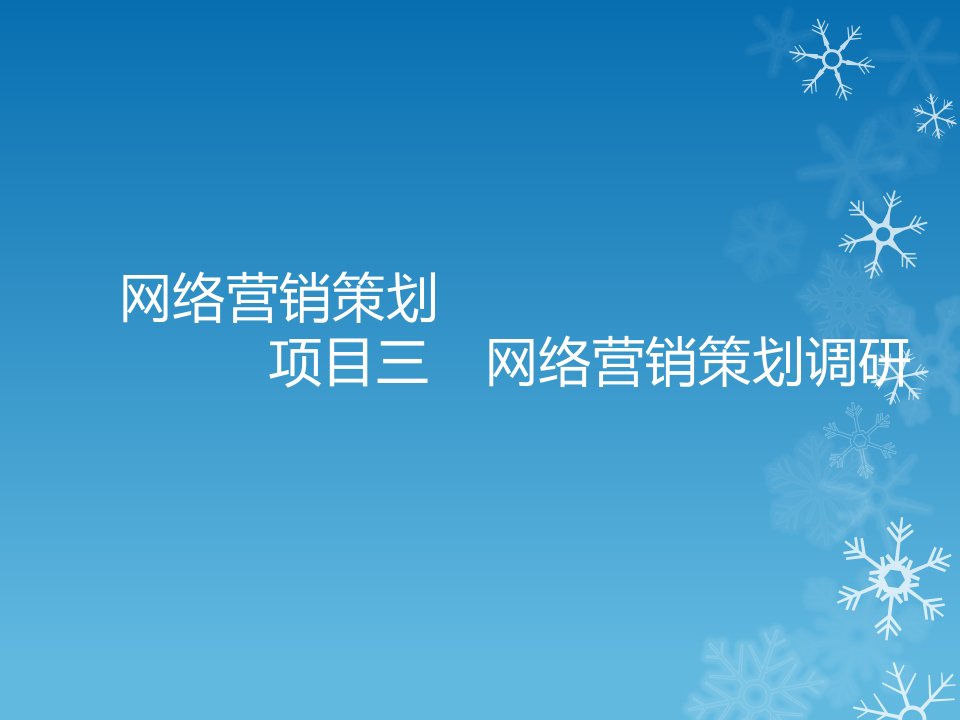 [精选]网络营销策划调研培训课件