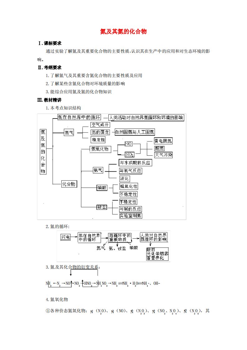 高三化学一轮复习