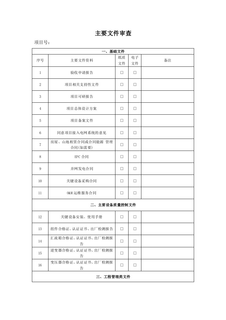 精品文档-主要文件审查新精简版docx