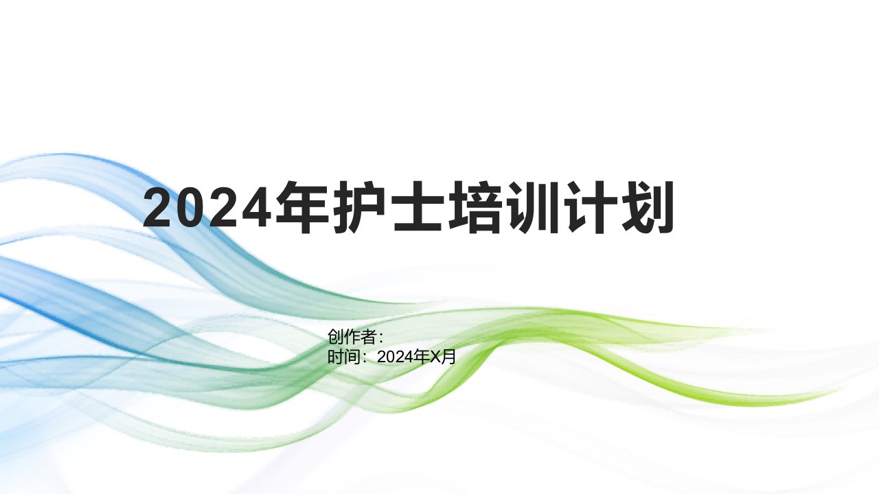 2024年护士培训计划