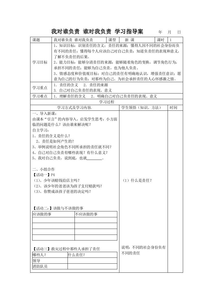 我对谁负责,谁对我负责doc