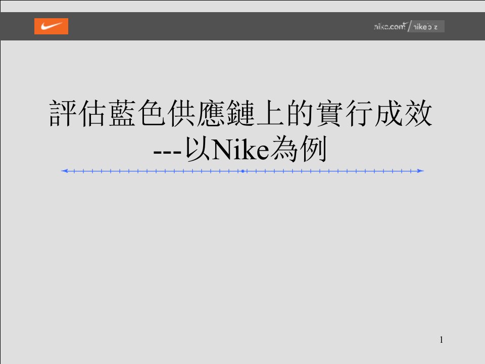 NIKE蓝色供应链实行成效案例(ppt