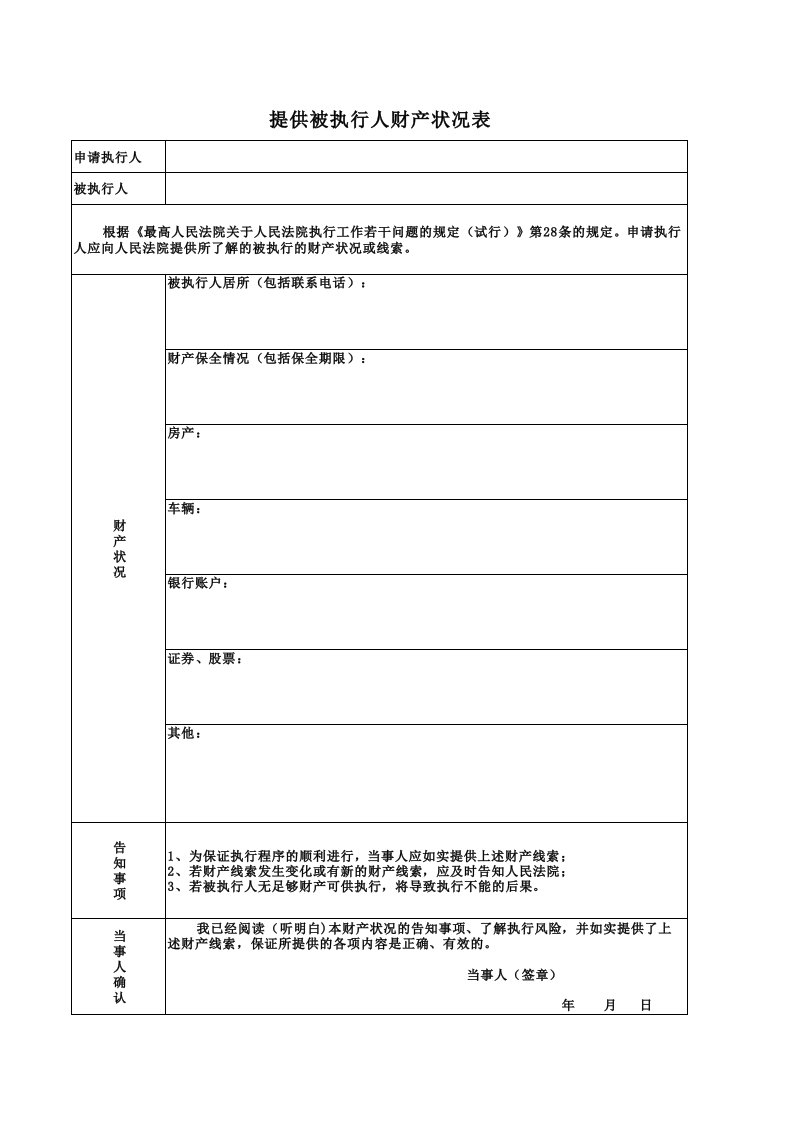 提供被执行人线索