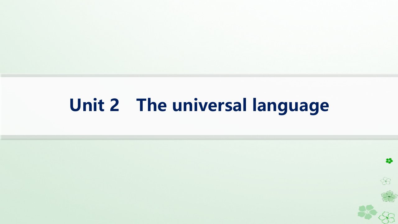 适用于新高考新教材备战2025届高考英语一轮总复习Unit2Theuniversallanguage课件牛津译林版选择性必修第一册