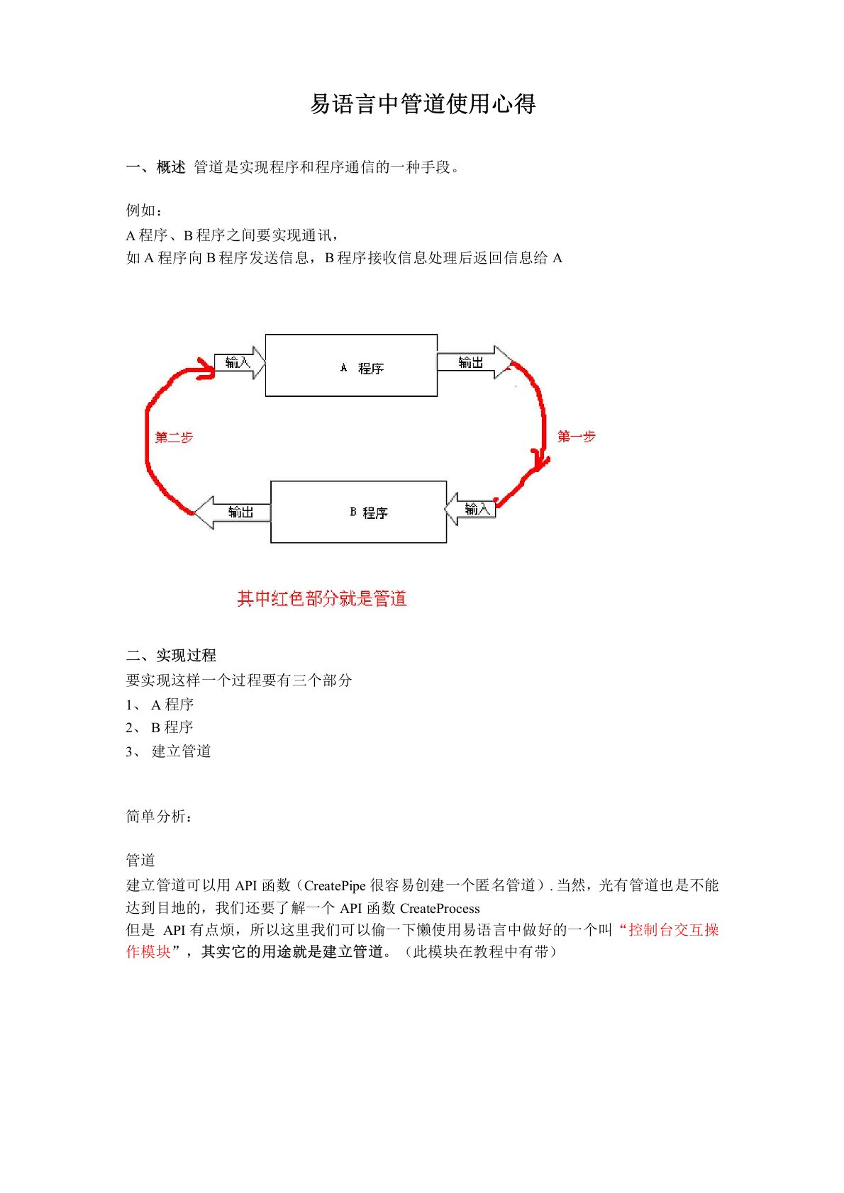 易语言管道使用心得