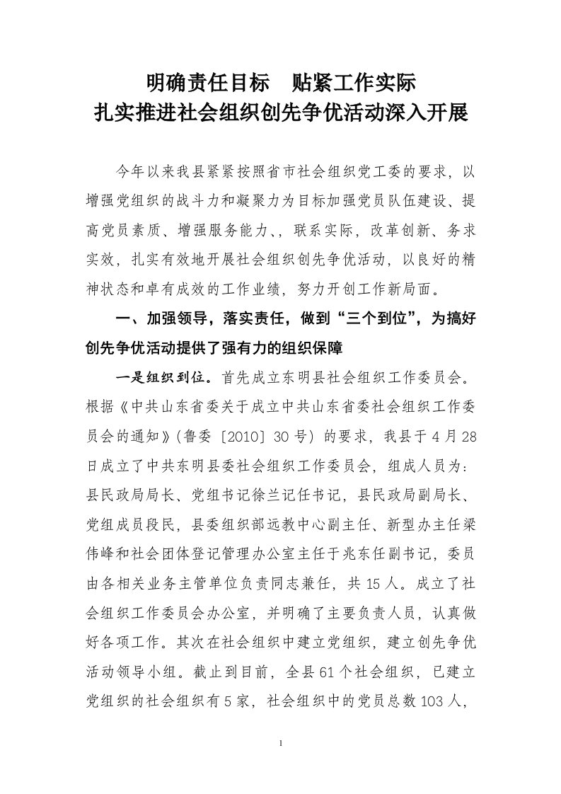 社会组织发言