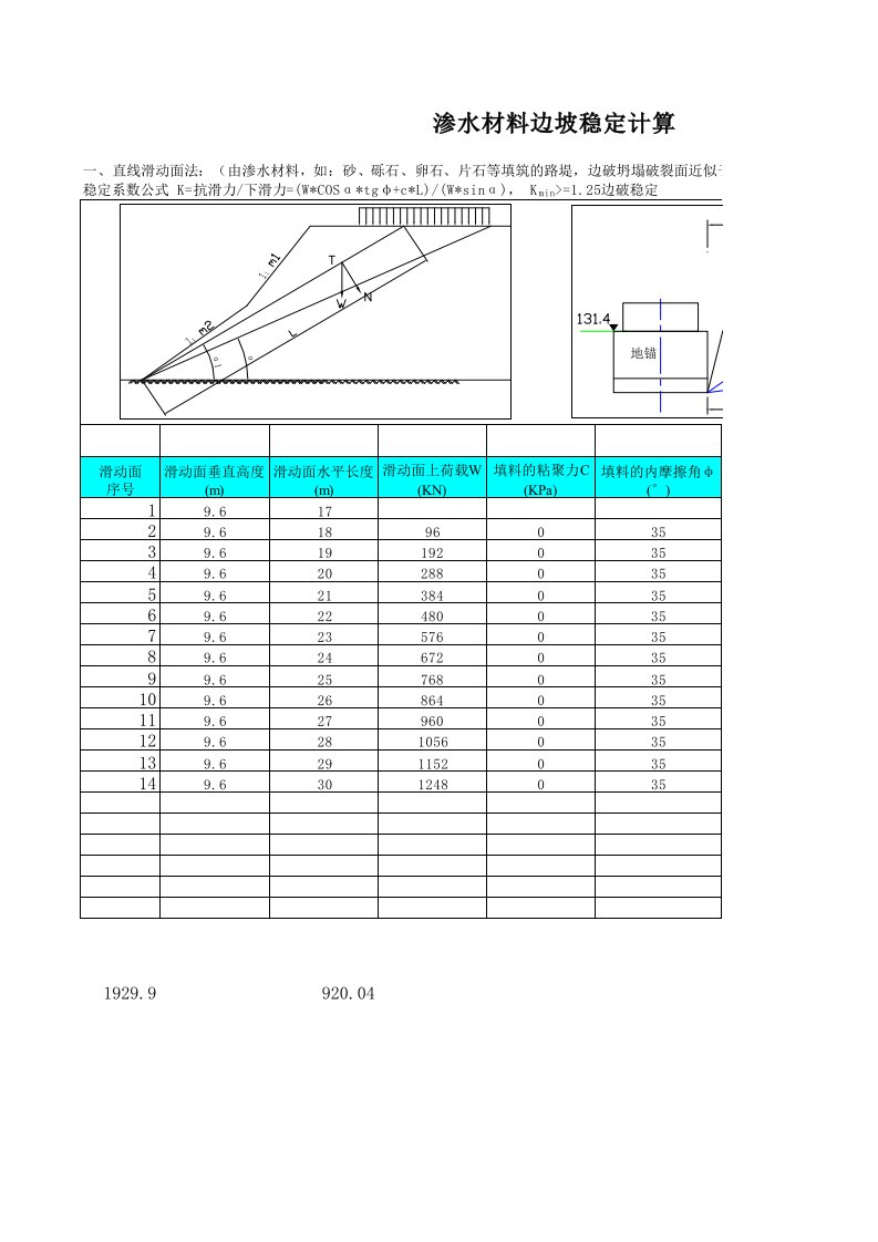 边坡稳定计算