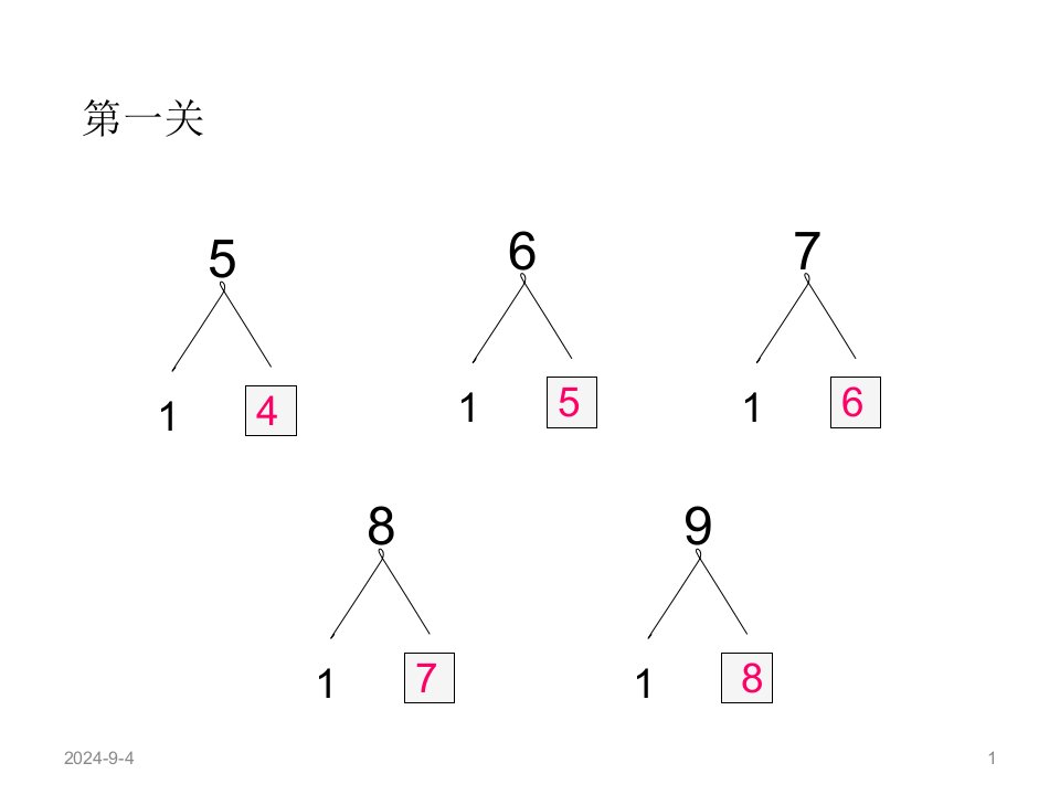 人教版小学一年级数学9加几课件