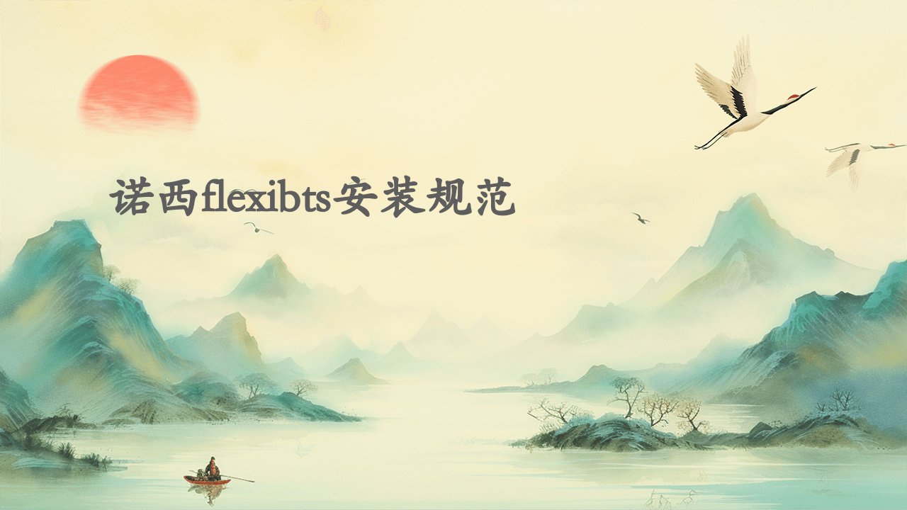 诺西FLEXIBTS安装规范