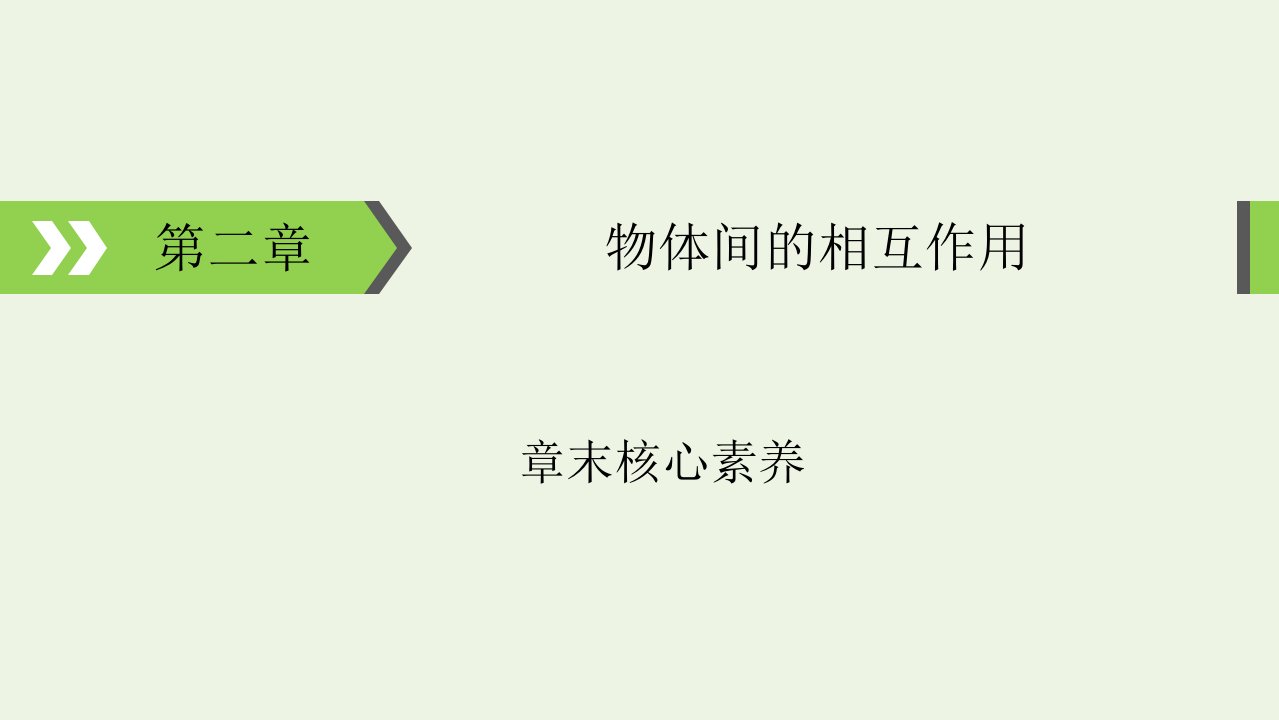 2022版高考物理一轮复习第2章物体间的相互作用章末核心素养课件