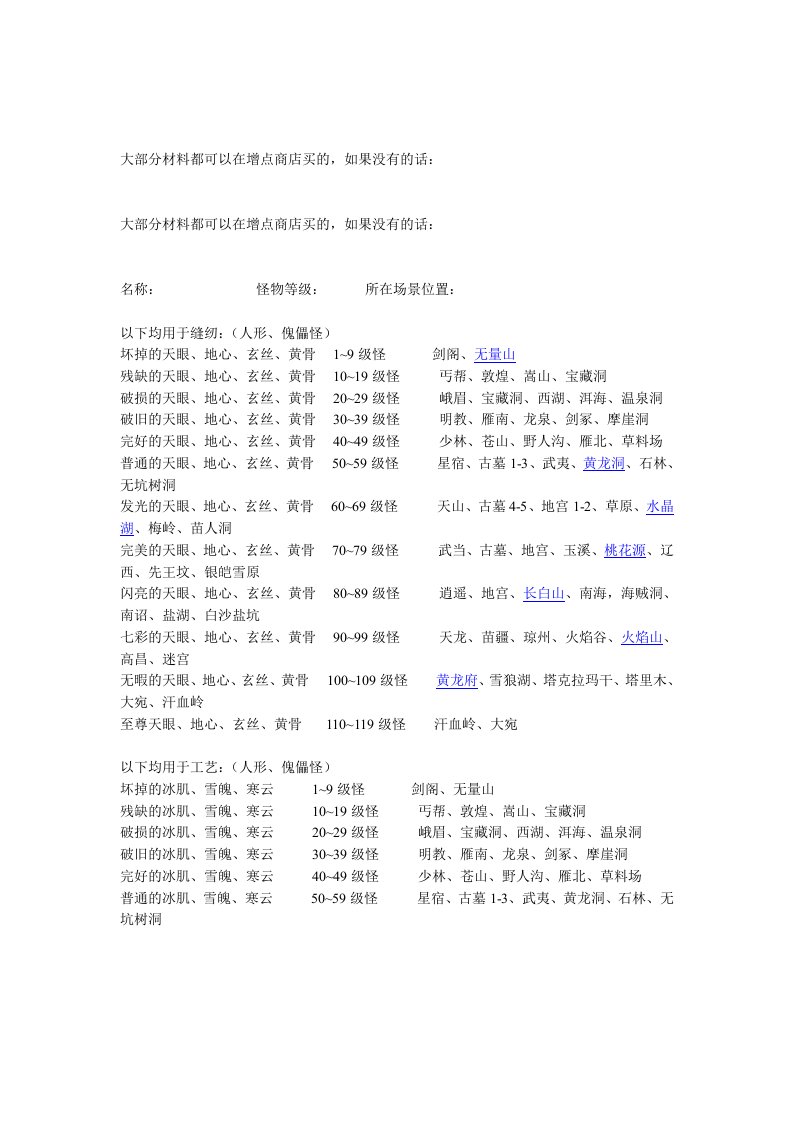 天龙八部的材料