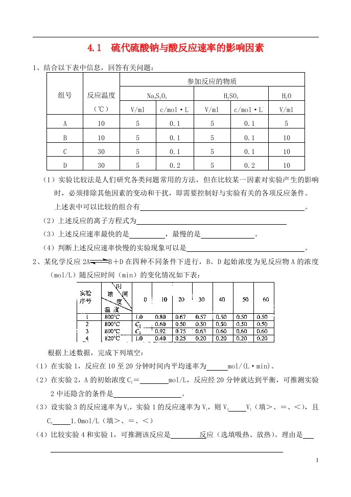 高中化学