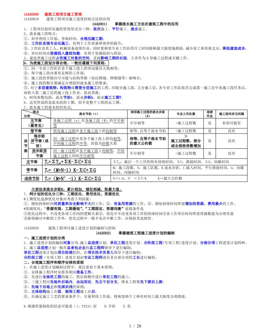 建筑重点-第二部分项目管理