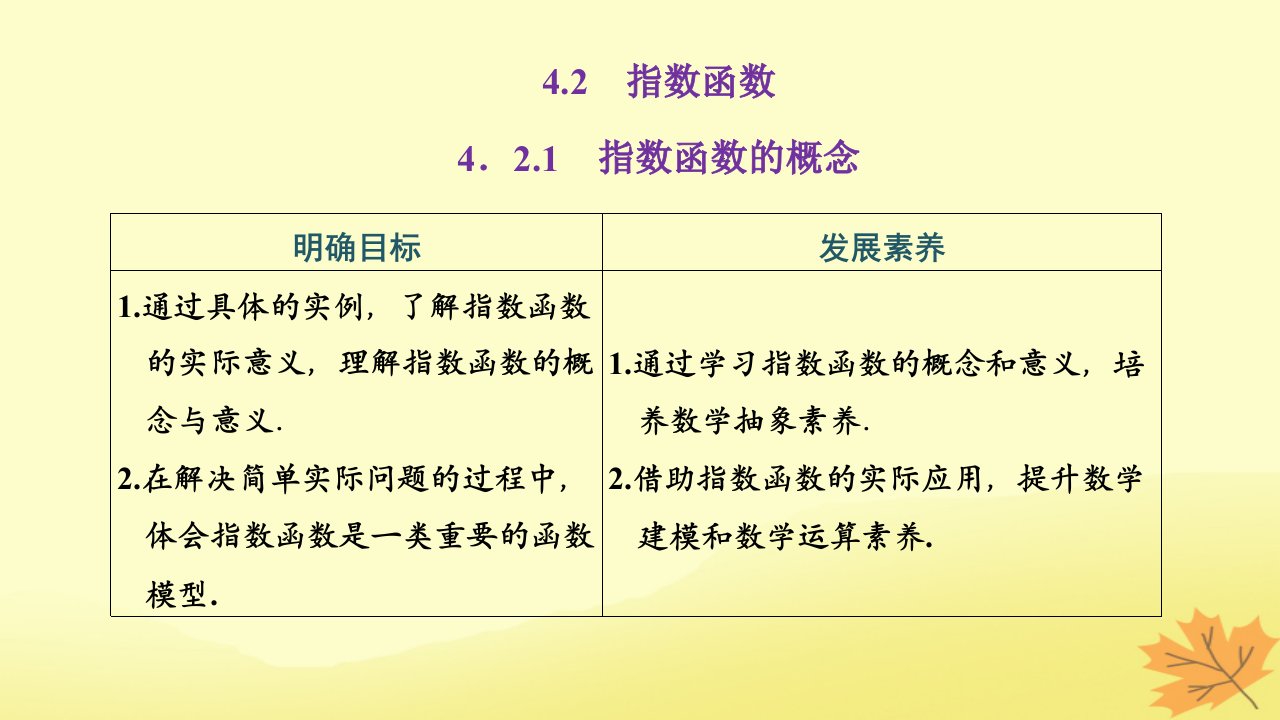 2022秋新教材高中数学第四章指数函数与对数函数4.2指数函数4.2.1指数函数的概念课件新人教A版必修第一册