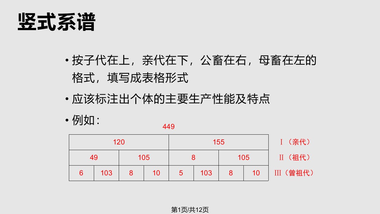 实训一系谱的编制PPT课件