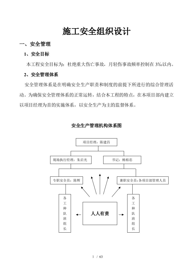 高层商住楼施工安全组织设计